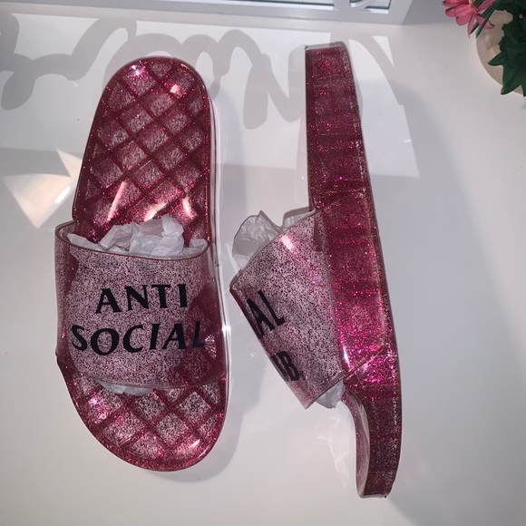 🎉HOST PICK! Anti Social Social Club Glitter Slide PRICE is FiRM - Picture 7 of 12